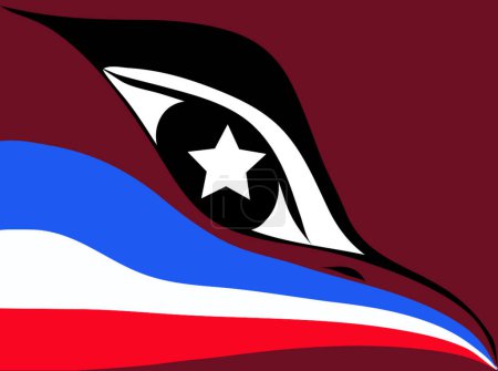 Ilustración de Bandera ojo moderno vector ilustración - Imagen libre de derechos