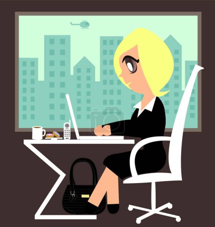 Illustration for Business Woman modern vector illustration - Royalty Free Image