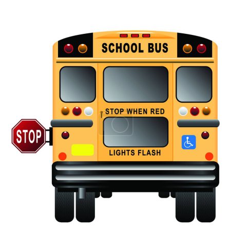 Ilustración de Autobús escolar vector moderno ilustración - Imagen libre de derechos