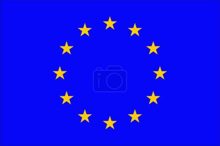 Téléchargez les illustrations : Illustration vectorielle drapeau de l'Union européenne - en licence libre de droit