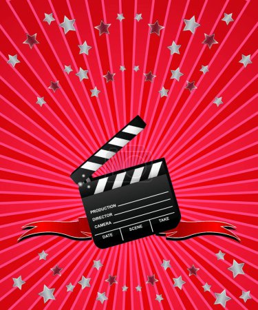 Illustration for "Open Movie Clapboard" vector - Royalty Free Image