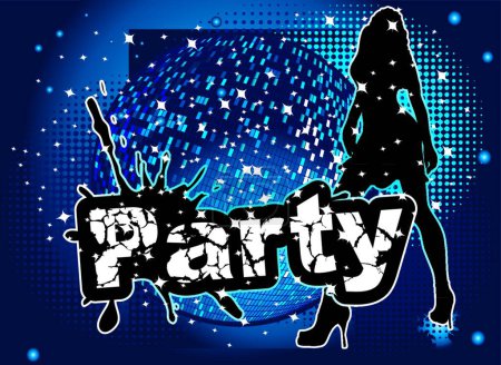 Illustration for Party foliage modern vector illustration - Royalty Free Image