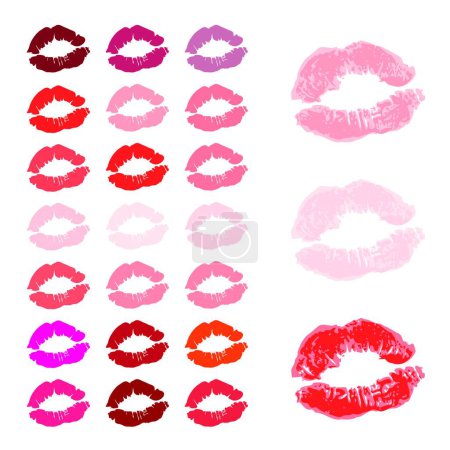 Ilustración de Labios, beso de color, colorido vector de ilustración - Imagen libre de derechos