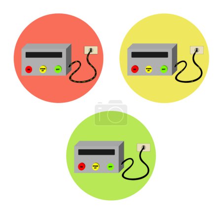 Illustration for Energy consumption concept, vector illustration simple design - Royalty Free Image