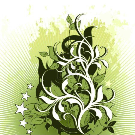 Illustration for Floral design background, vector illustration - Royalty Free Image
