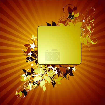 Photo for Beautiful floral frame, vector illustration - Royalty Free Image