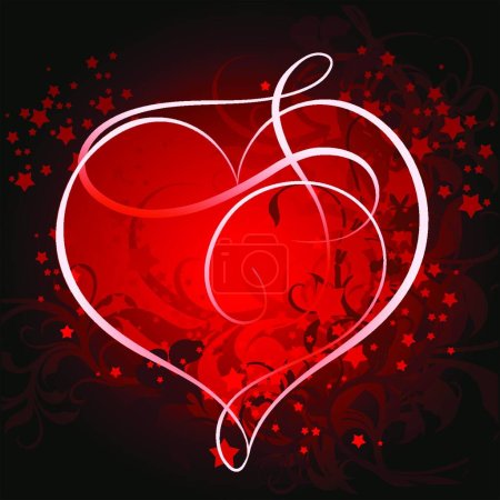 Ilustración de Cubierta de la tarjeta de San Valentín, 14 Febrero - Imagen libre de derechos
