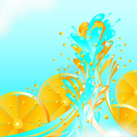 Téléchargez les illustrations : Illustration vectorielle éclaboussure orange - en licence libre de droit