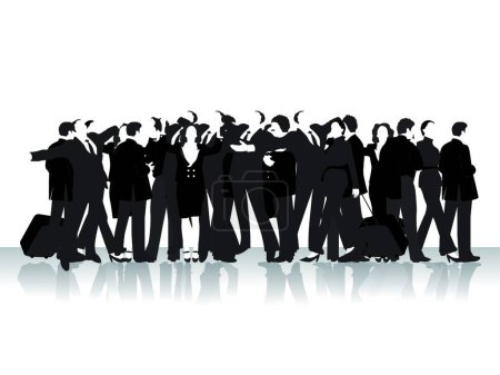 Illustration for Crowd of business people vector illustration - Royalty Free Image