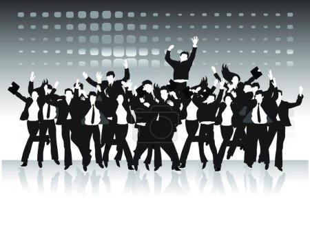 Illustration for Crowd of business people vector illustration - Royalty Free Image