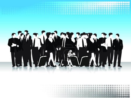 Ilustración de Multitud de gente de negocios vector ilustración - Imagen libre de derechos