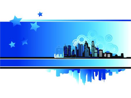 Illustration for Cityscape, urban background, vector illustration simple design - Royalty Free Image