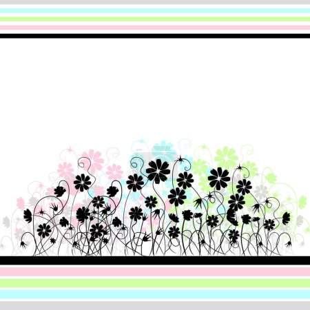 Illustration for Floral background vector illustration - Royalty Free Image