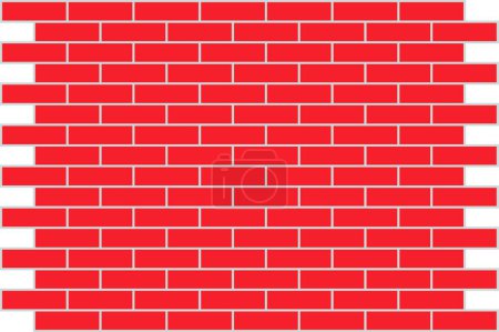 Téléchargez les illustrations : Mur d'une brique rouge. Un fond. - en licence libre de droit
