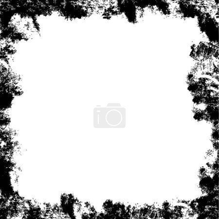 Ilustración de Grungy negro marco moderno vector ilustración - Imagen libre de derechos