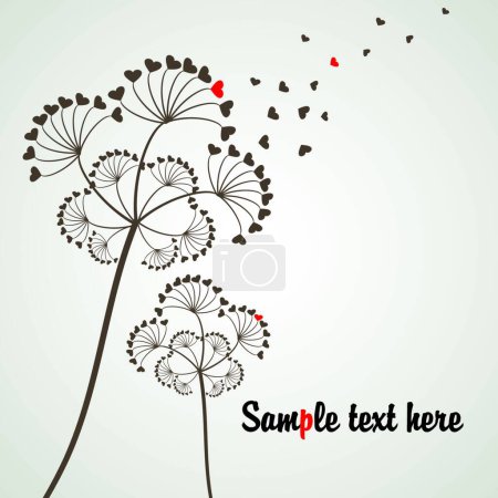 Illustration for Love dandelion, vector illustration - Royalty Free Image