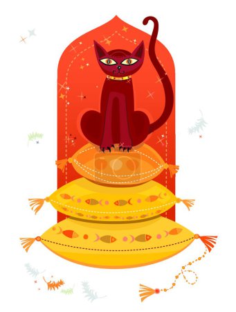 Illustration for Illustration of the arabic cat - Royalty Free Image