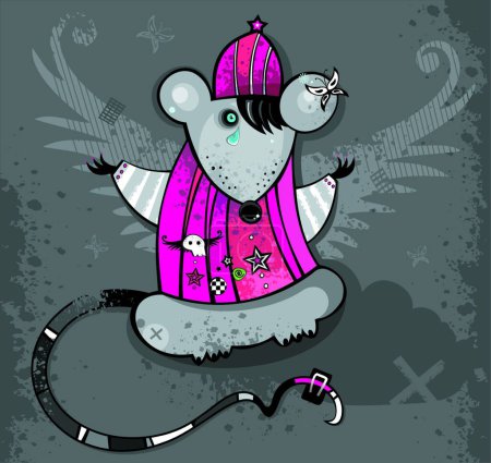 Téléchargez les illustrations : Illustration du rat Emo. - en licence libre de droit