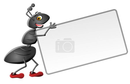 Ilustración de Mensaje de la ilustración del vector de hormigas - Imagen libre de derechos