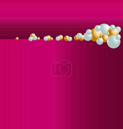 Illustration for Pearls on satin background - Royalty Free Image