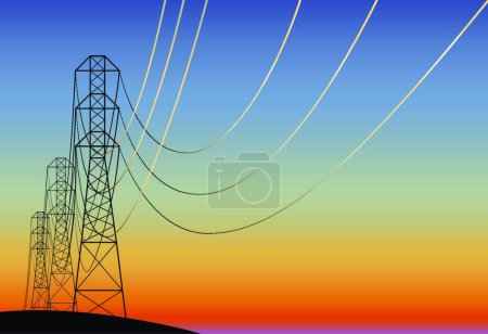 Illustration for Illustration of the electric main - Royalty Free Image