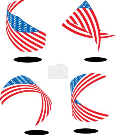 Ilustración de Nosotros cinta de la bandera, ilustración simple vector - Imagen libre de derechos