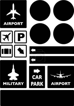 Illustration for Airport sign, vector illustration - Royalty Free Image