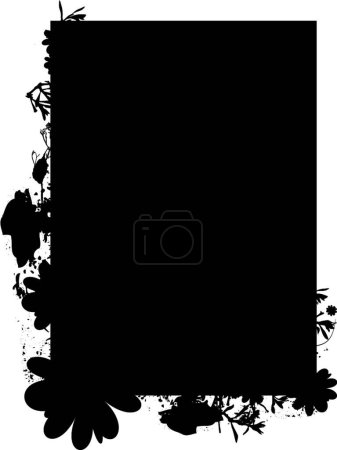 Téléchargez les illustrations : Abstrait carré noir, vecteur design simple - en licence libre de droit
