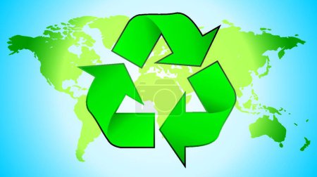 Illustration for Recycling symbol, simple vector illustration - Royalty Free Image