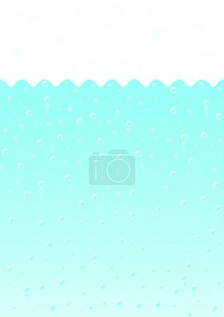 Illustration for Water bubbles background vector illustration - Royalty Free Image