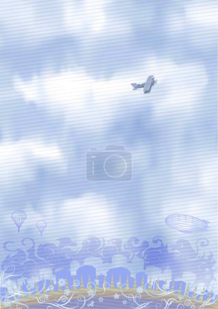 Illustration for Airplane modern vector illustration - Royalty Free Image