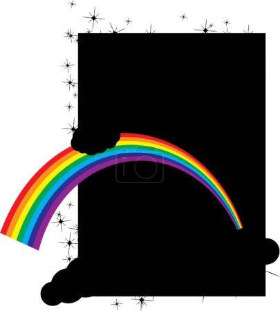 Ilustración de "espacio arco iris "icono plano, vector de ilustración - Imagen libre de derechos