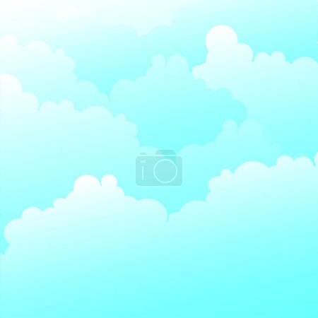Téléchargez les illustrations : Illustration vectorielle ciel bleu - en licence libre de droit