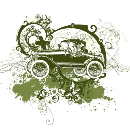 Illustration for Retro car modern vector illustration - Royalty Free Image
