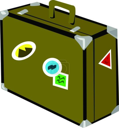 Illustration for Suitcase, colorful vector illustration - Royalty Free Image