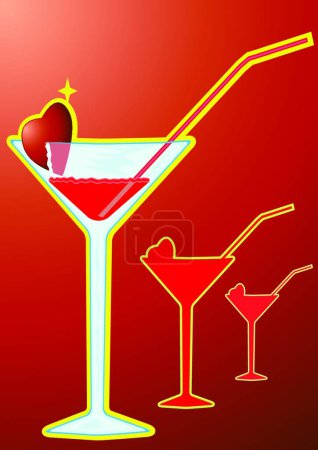 Téléchargez les illustrations : Cocktail sanglant Mary, illustration vectorielle - en licence libre de droit