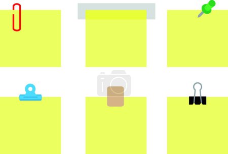 Illustration for Post-it Notes   vector illustration - Royalty Free Image