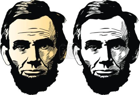 Ilustración de Abraham Lincoln Vector Ilustración - Imagen libre de derechos