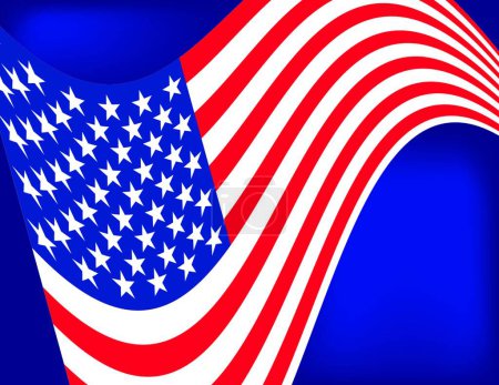 Ilustración de "Bandera americana "vector ilustración - Imagen libre de derechos