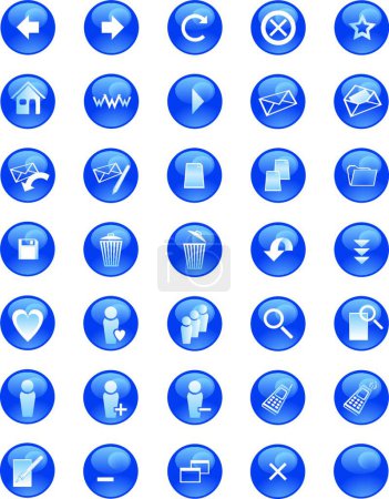 Illustration for Various Buttons for Web Usage - Royalty Free Image