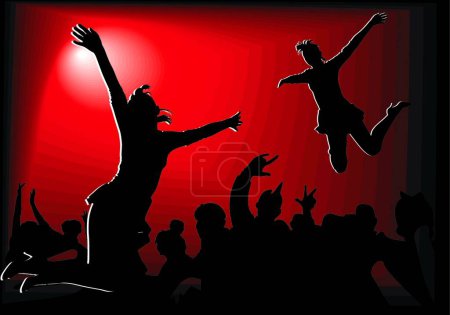 Illustration for Youth party modern vector illustration - Royalty Free Image