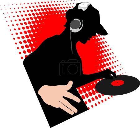 Photo for Illustration of the dj - Royalty Free Image