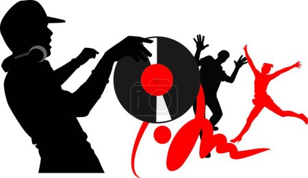 Illustration for Youth party, graphic vector background - Royalty Free Image
