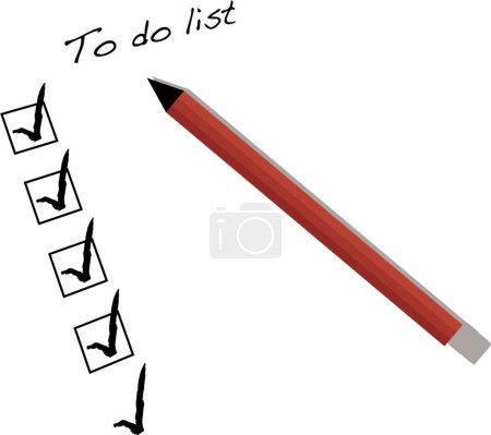 Illustration for To do list, graphic vector background - Royalty Free Image