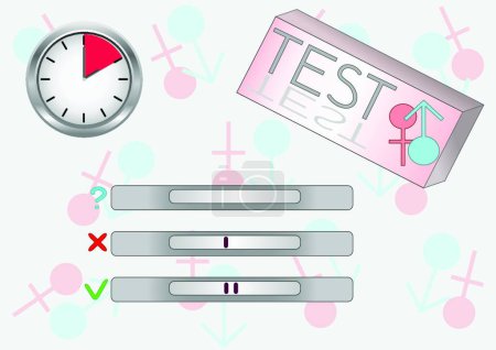 Illustration for Pregnancy test, graphic vector background - Royalty Free Image