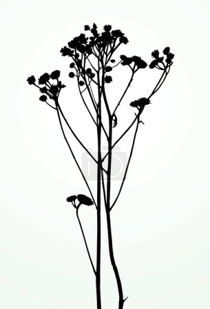 Ilustración de Plantas de silueta, vector gráfico de fondo - Imagen libre de derechos