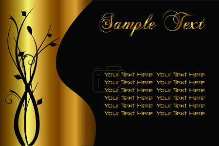 Illustration for Sample Text Gold  vector illustration - Royalty Free Image
