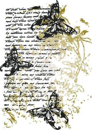 Ilustración de Conjunto de mariposas, ilustración de arte creativo - Imagen libre de derechos