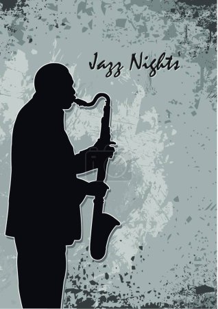 Téléchargez les illustrations : Illustration vectorielle moderne Jazz Nights - en licence libre de droit
