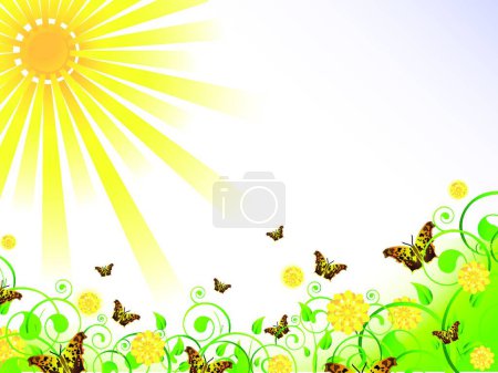 Illustration for Spring theme, vector illustration simple design - Royalty Free Image